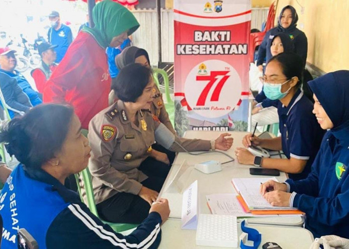 Rangkaian Hari Jadi Polwan ke-77, Polisi Wanita Polresta Malang Kota Gelar Bakti Kesehatan Gratis