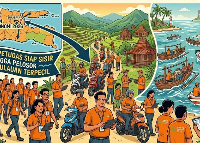 Sensus Ekonomi 2026, Ribuan Petugas Siap Sisir Pelosok Hingga Kepulauan Jatim