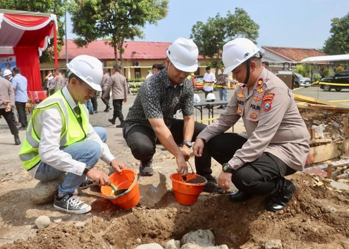 Kapolres Probolinggo Peletakan Batu Pembangungan Gedung Satreskrim 
