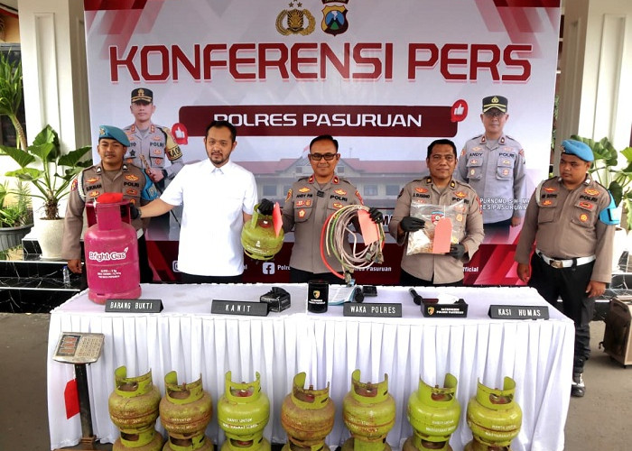 Polres Pasuruan Bongkar Komplotan Pengoplos Elpiji, Keuntungan Capai Rp 24 Juta Per Bulan