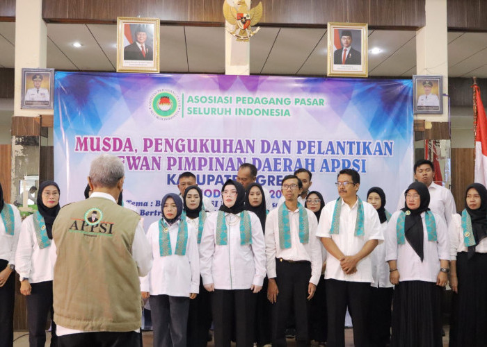 DPD APPSI Gresik Periode 2026-2031 Dilantik, Fokus Kesejahteraan Pedagang Pasar