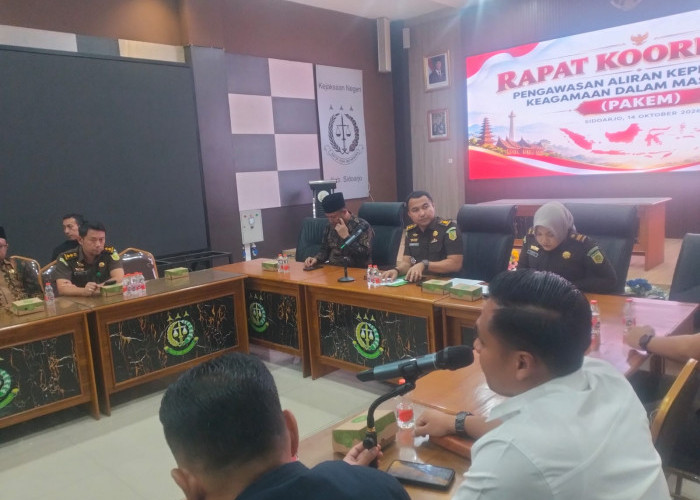 Kejari Sidoarjo Gelar Rakor Pengawasan Aliran Kepercayaan
