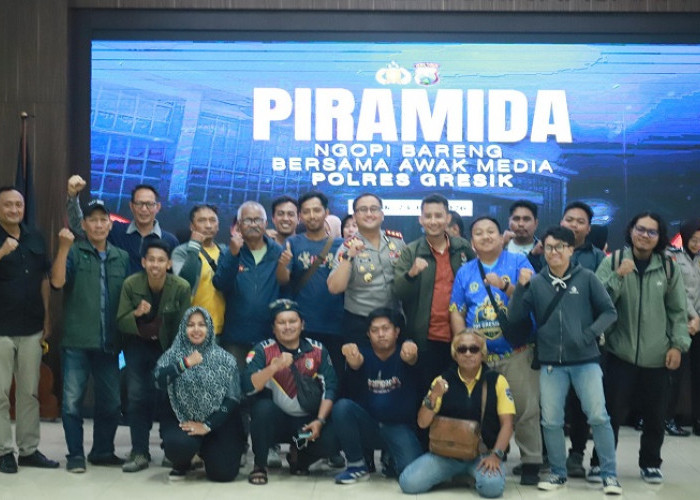 Polres Gresik Gelar Ngopi Bareng Media Lewat Program Piramida