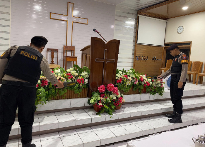 Sterilisasi Gereja, Polres Ngawi Pastikan Ibadah Aman 
