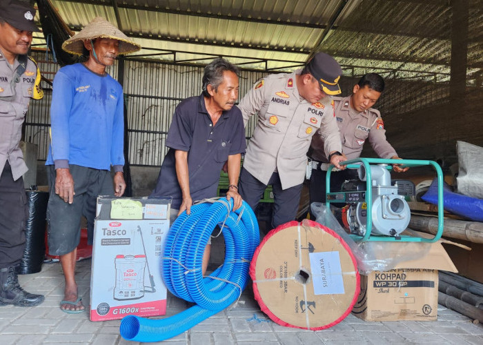 Dukung Ketahanan Pangan, Polres Pelabuhan Tanjung Perak Salurkan Alat Pertanian di Kenjeran