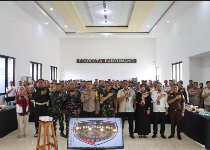 Polresta Banyuwangi Bersama Forkopimda Rakor Eksternal Pastikan Kesiapan Pengamanan Operasi Lilin Semeru 2024