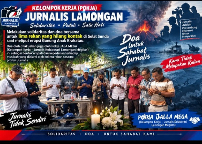 Duka Selat Sunda, Pokja Jala Mega Lamongan Doakan Lima Jurnalis Hilang
