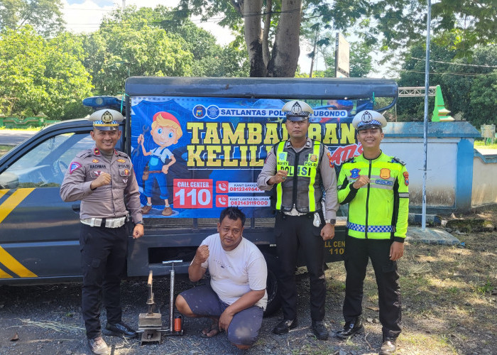 Polisi di Situbondo Siapkan Layanan Patroli Tambal Ban Gratis di Jalur Pantura Hutan Baluran