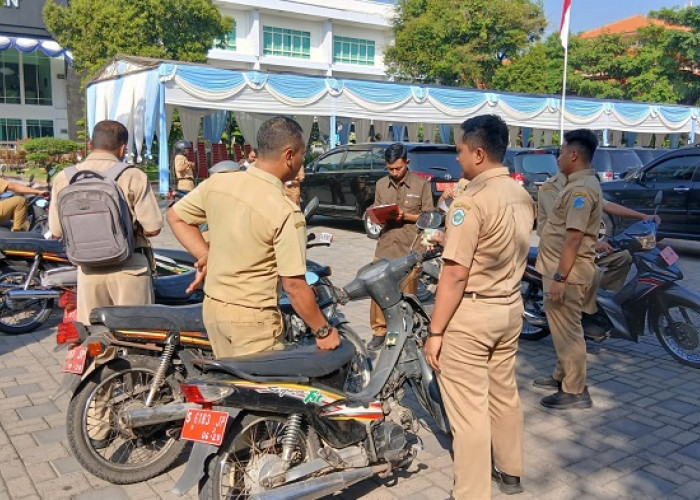 Bapenda Lamongan Gelar Apel Kendaraan Dinas, Pajak Menunggak Langsung Dibayar