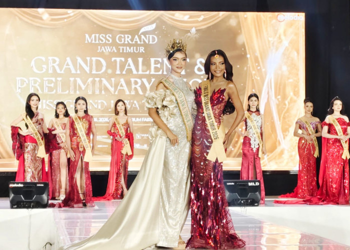 Berbalut Gaun Merah, 12 Finalis Miss Grand Jatim 2026 Adu Kualitas di Surabaya