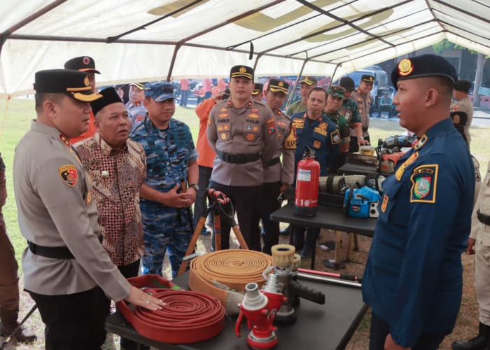 Sinergi Lintas Sektor Hadapi Kekeringan dan Karhutla, Polres Jombang Gelar Apel Siaga Bencana