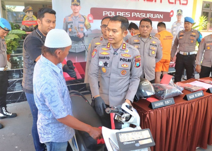  Residivis Curanmor Diamankan di Gudang Katul, Motor Diserahkan ke Pemilik Asli