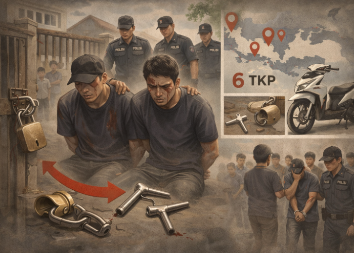 Bobol Rumah Pasca Idulfitri 2026, Dua Pelaku Curanmor Pakal Surabaya Beraksi Enam Kali