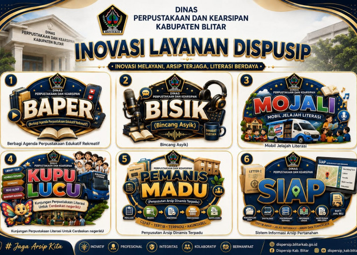 Beri Manfaat Nyata ke Masyarakat, Dinas Perpustakaan dan Kearsipan Kabupaten Blitar Luncurkan Inovasi Unggulan