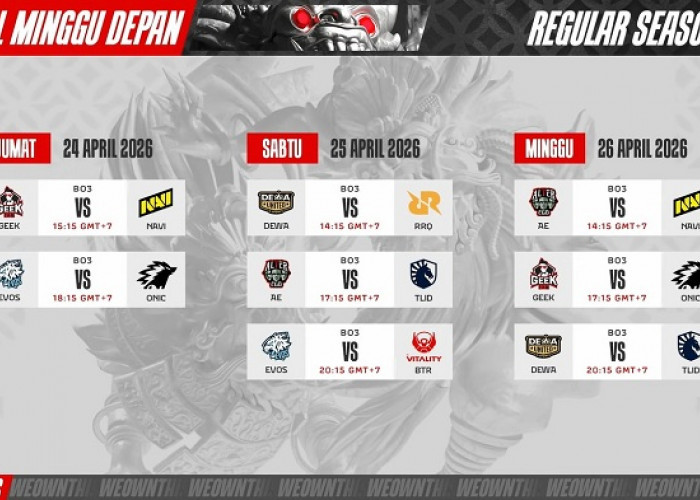 Jadwal MPL ID S17 Week 5 Menjadi Pekan Krusial Perebutan Posisi Klasemen