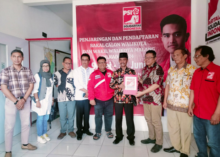 Abah Supandi Daftar Cawali ke DPD PSI Kota Malang