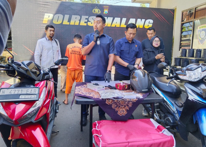 Polres Malang Gelandang Pencuri Sepeda Pedagang Yakult