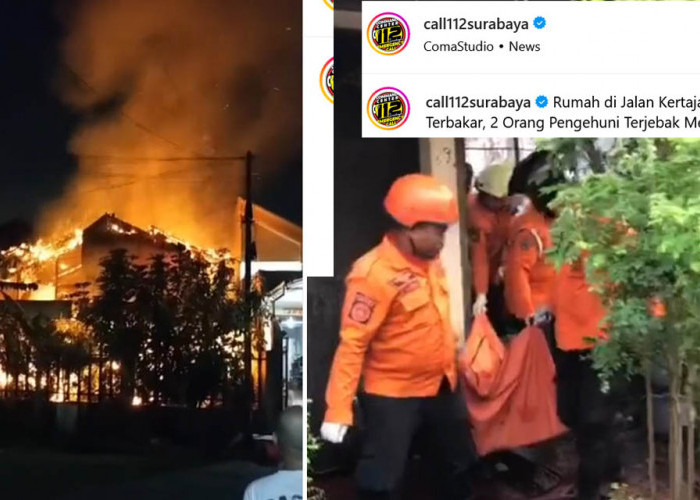 Kebakaran Rumah di Kertajaya Indah Surabaya, 2 Tewas