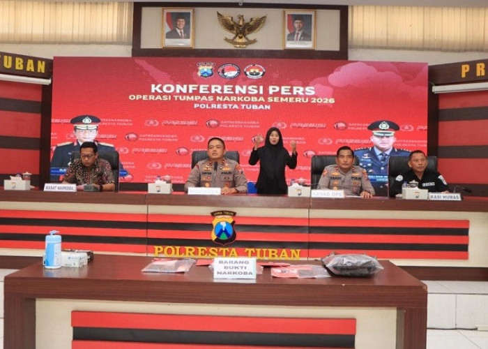 Polresta Tuban Ungkap Empat Kasus Narkoba, Sita 53,649 Gram Sabu
