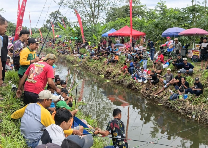 Karang Taruna Putra Bangsa dan Warga Krecek Gelar Mancing Gratis 1 Ton Lele