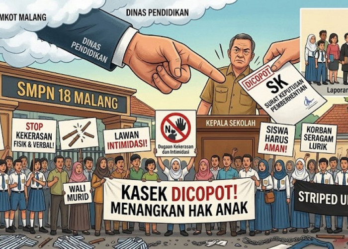 Kasek SMPN 18 Malang Dicopot Usai Dugaan Pukul Siswa Tak Pakai Baju Lurik