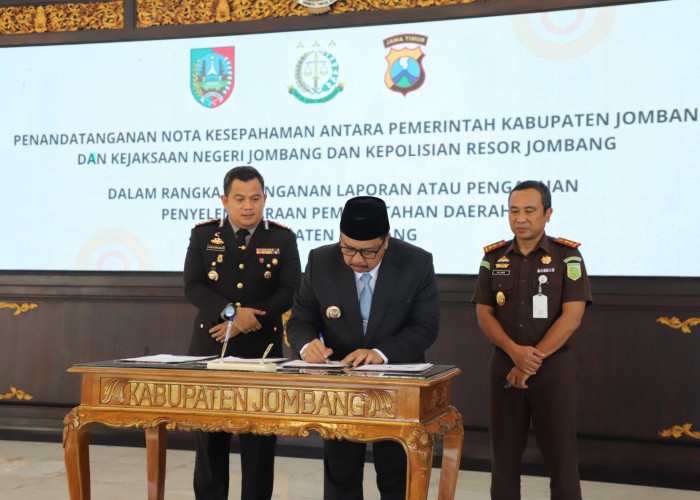 Teken MoU, Pemkab Jombang Perkuat Sinergi Berantas Korupsi