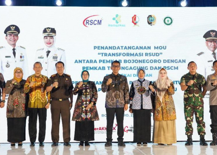 Tingkatkan Pelayanan Kesehatan, Pemkab Bojonegoro Teken MoU dengan RSCM dan Pemkab Tulungagung