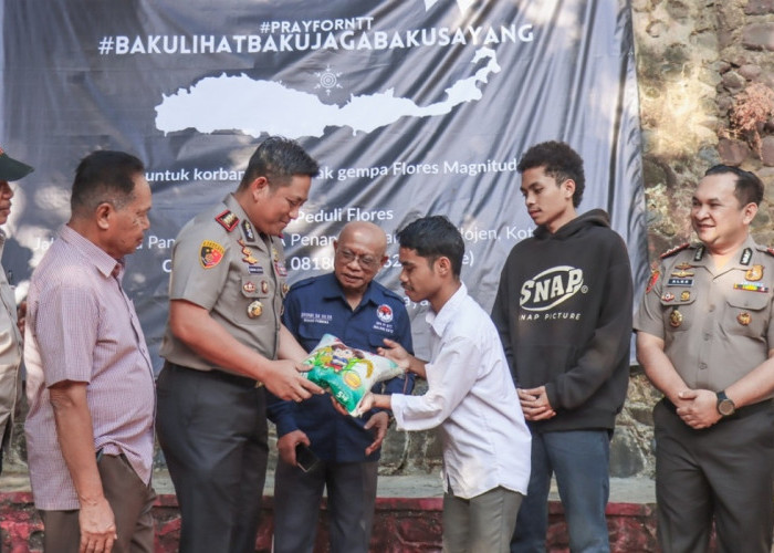 Polresta Malang Kota Salurkan Bantuan Rp11 Juta dan Kebutuhan Pokok untuk Korban Gempa NTT