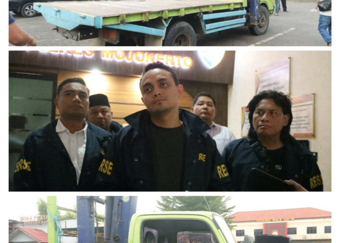 Hendak Kabur ke Kalimantan, Komplotan Pencuri Truk Crane Pabrik Beton Mojoanyar Diringkus Polres Mojokerto