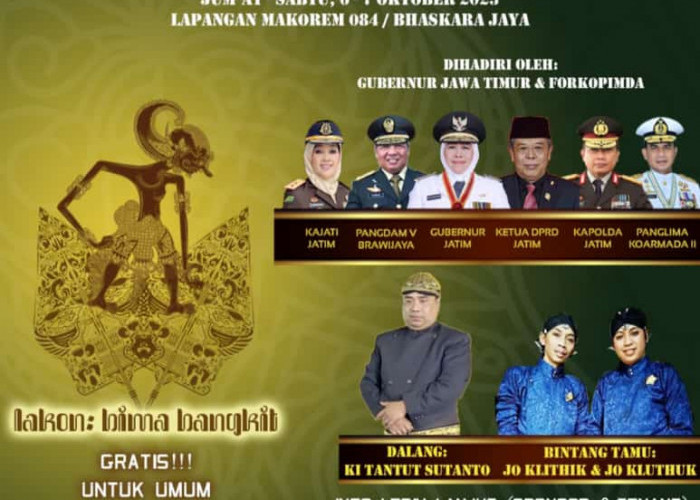 Hadir dan Saksikan, Pagelaran Wayang Kulit di Jawa Timur Dalam Peringatan HUT Ke-78 TNI