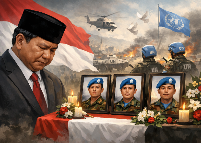 Prabowo Sampaikan Duka Gugurnya Tiga Prajurit TNI dalam Misi Perdamaian