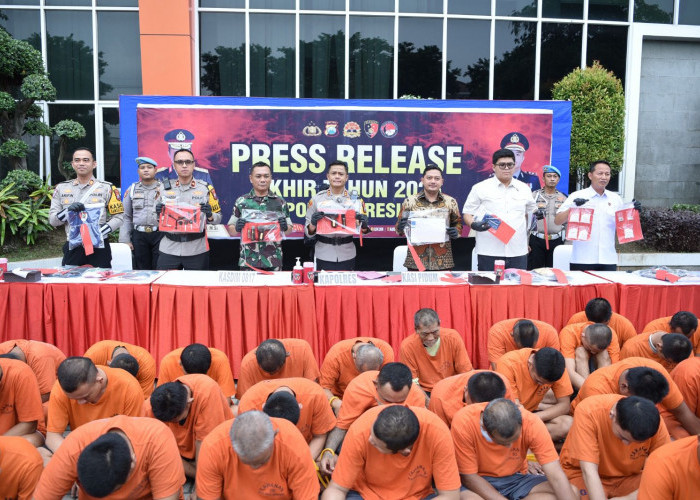 Polres Gresik Ungkap Ratusan Kasus Kriminal dan Narkoba Sepanjang 2025 