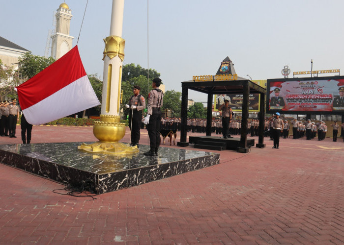 Polresta Sidoarjo Gelar Upacara Sumpah Pemuda ke-98: Teguhkan Semangat Patriotisme, Kegigihan, dan Empati