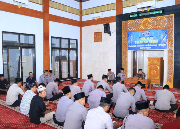 Tingkatkan Keimanan, Polres Ngawi Rutin Gelar Binrohtal 