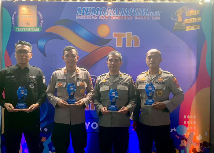 Publikasi Harkamtibmas Terdepan, Polres Gresik Raih Penghargaan di HUT Ke-7 memorandum.disway.id