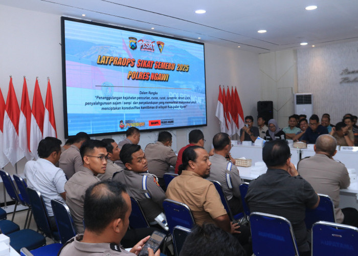 Tekan Kriminalitas Jalanan, Polres Ngawi Gelar Lat Pra Ops Sikat Semeru 2025