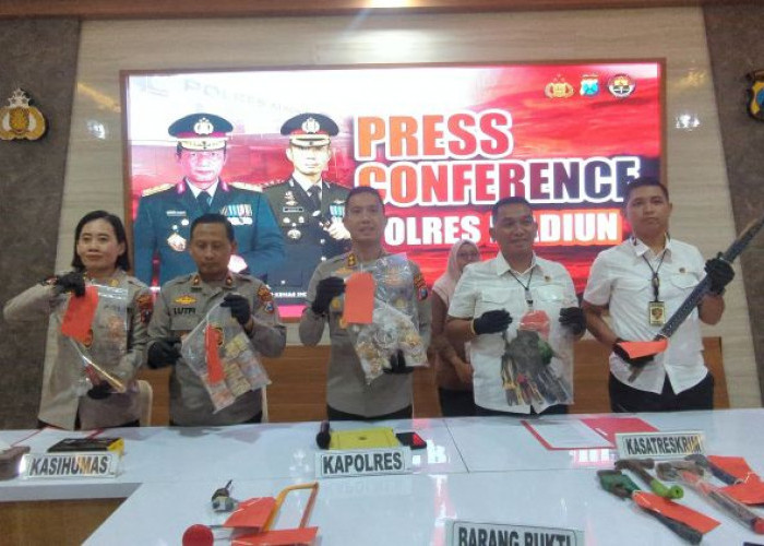 Polres Madiun Bekuk Komplotan Pencuri Spesialis Bobol Tembok Lintas Provinsi