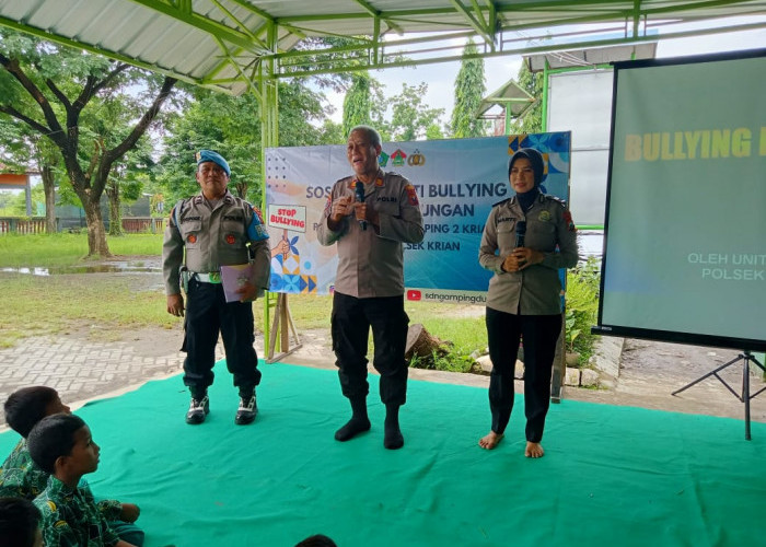 Polsek Krian Gelar Sosialisasi Antibullying di SDN Gamping 2
