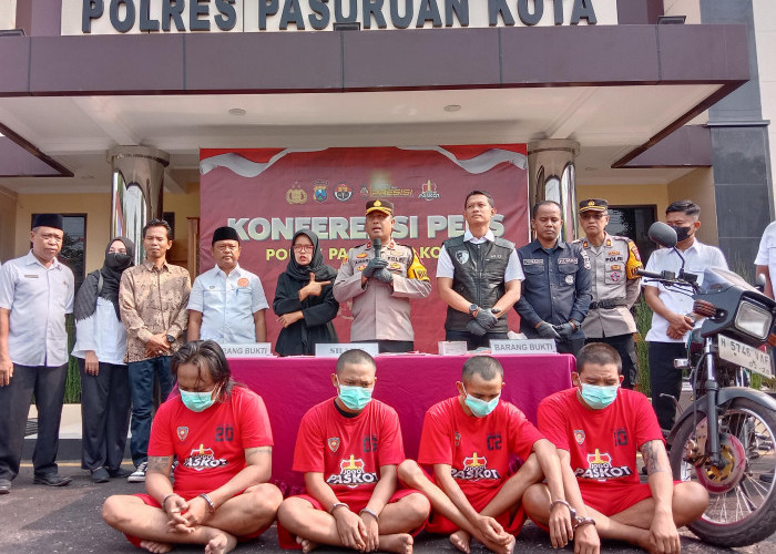 Polres Pasuruan Kota Ungkap Jaringan Narkoba, Ringkus 4 Pelaku dan Sita 85,49 Gram Sabu 