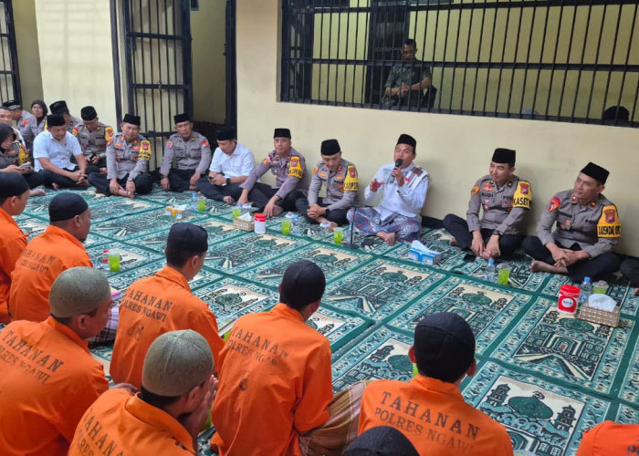 Kapolres Ngawi Buka Bersama Tahanan, Hadirkan Tausiyah Penuh Makna