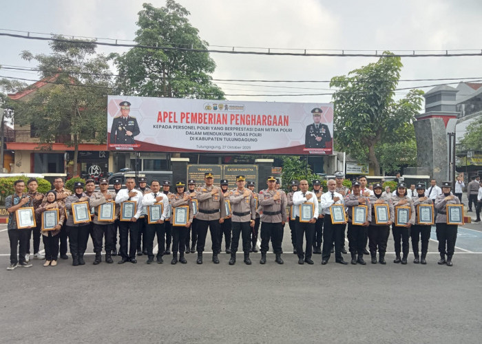 Apresiasi Personel dan Mitra Polri, Kapolres Tulungagung: Berkat Sinergi Kita, Tulungagung Tetap Kondusif