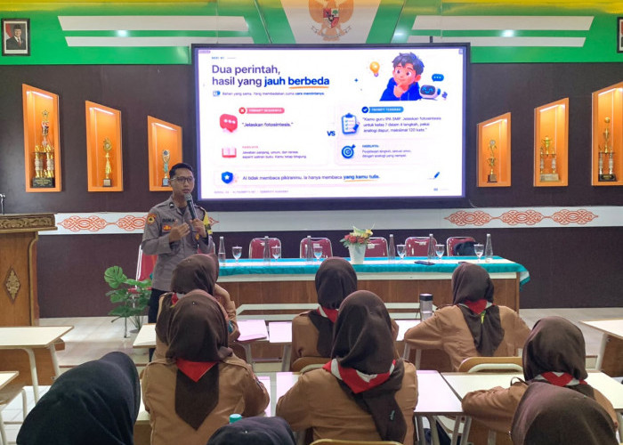 Bukan Sekadar Ikut Tren, Polres Ngawi Ajak Pelajar SMKN 1 Geneng Paham dan Bijak Gunakan AI