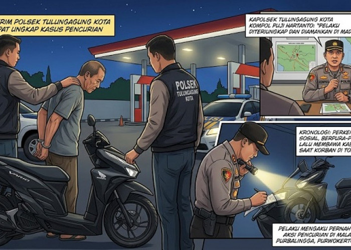 Kenal di Facebook, Don Juan Sidoarjo Gondol Motor Perempuan Tulungagung Diringkus di Madiun