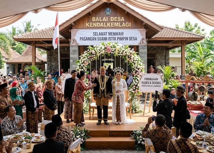 Kades dan Sekdes Kendalkemlagi Lamongan Menikah, Pasangan Suami Istri Pimpin Desa