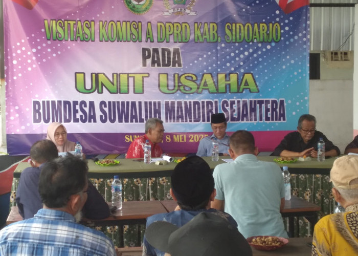 Komisi A DPRD Sidoarjo Kunjungi BUMDes Mandiri Sejahtera Desa Suwaluh Balongbendo