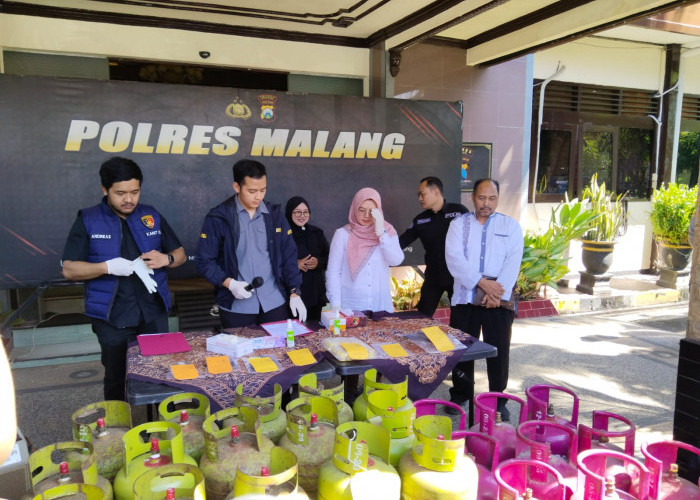 Polres Malang Bongkar Pengoplosan LPG di Kepanjen, Gas Melon Dipindah ke Tabung 12 Kg Demi Cuan Melimpah