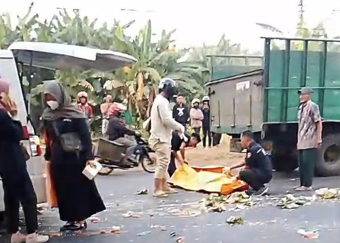 Pedagang Nasi Jagung Tewas Disambar Truk di Jalur Pantura Kota Pasuruan