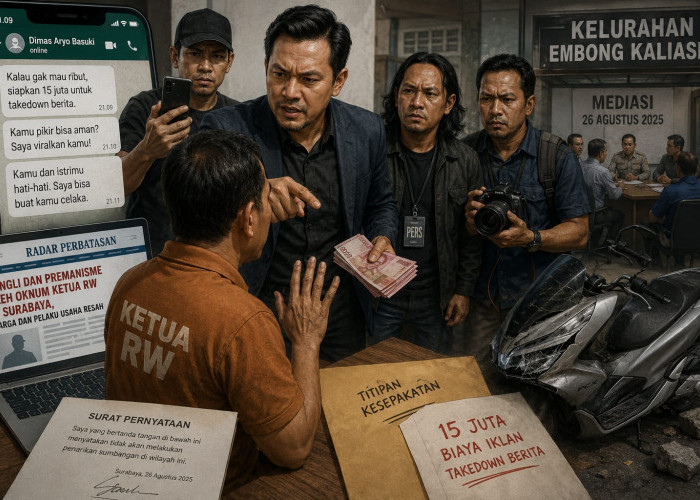 Modus Takedown Berita, Pengacara dan Oknum Wartawan Diduga Kompak Peras Ketua RW di Surabaya