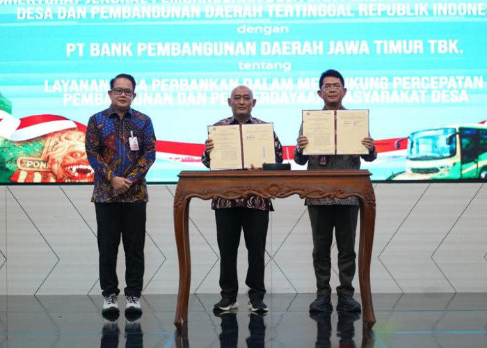 Bank Jatim dan Kemendes PDT RI Teken Kerja Sama Perkuat Ekonomi Desa