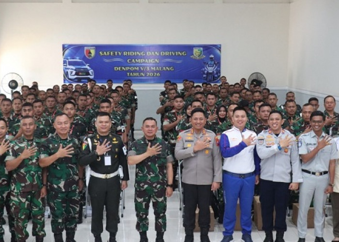 Satlantas Polresta Malang Kota Beri Safety Riding kepada Prajurit dan ASN TNI AD
